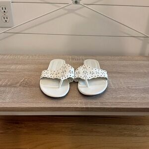 Veronica Beard White Sandals